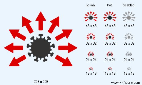 Virus Distribution Icon Images