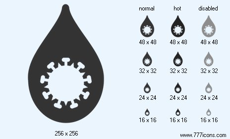 Virus Drop Icon Images