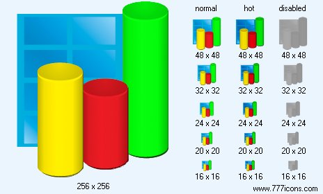 3D Bar Chart Icon Images