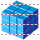 Blue cube icon