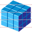 Blue cube icon