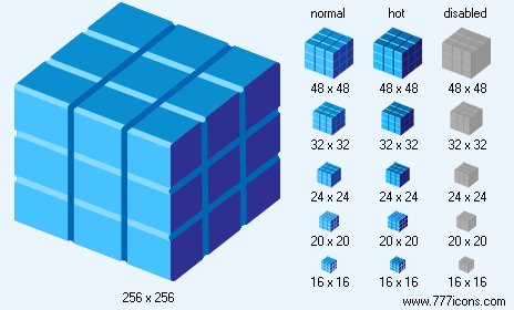 Blue Cube Icon Images