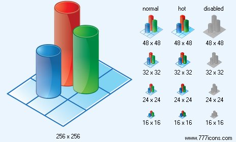 3D Bar Chart Icon Images