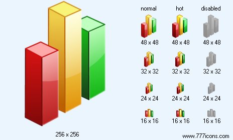 3D Graph Icon Images