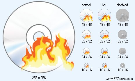 Burn CD Icon Images