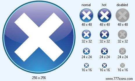 Close-Dark Icon Images