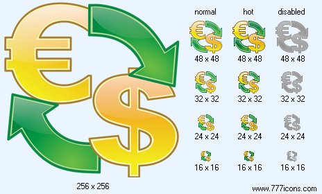 Conversion Of Currency Icon Images