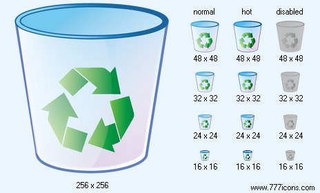 Empty Dustbin Icon Images