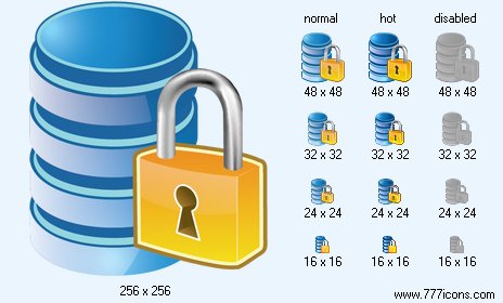 Locked Database Icon Images