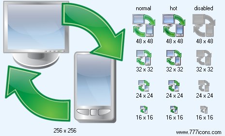 PC-PDA Synchronization Icon Images