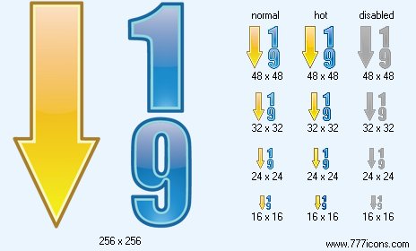 Sorting 1-9 Icon Images