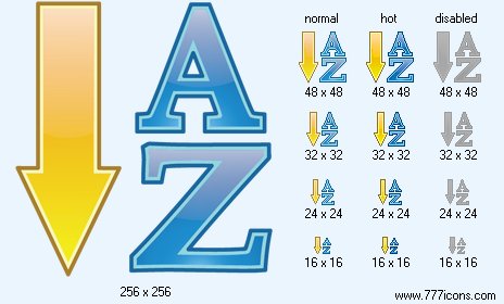 Sorting A-Z Icon Images