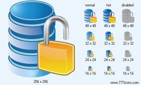 Unlocked Database Icon Images