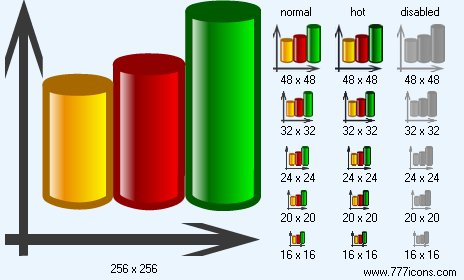 3D Graph Icon Images