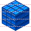 Blue cube icon