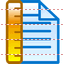 Vertical page ruler icon