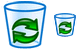 Empty dustbin icon