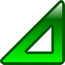 Green Set Square icon