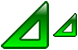 Green set square icons