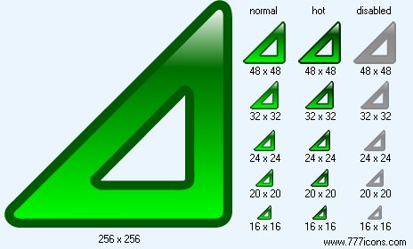 Green Set Square Icon Images