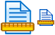 Horizontal page ruler icons