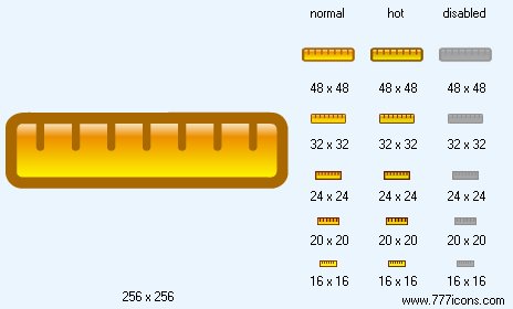 Horizontal Ruler Icon Images