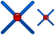 Line cross icons