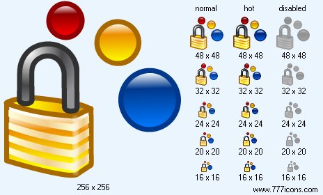 Lock Color Icon Images