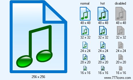 Midi Document Icon Images