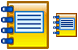 Orange pocket-book icons