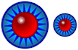 Red eye icons