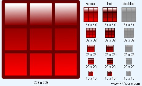 Red Grid Icon Images