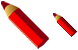 Red pencil icons