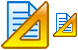 Set square and page icons