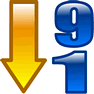 Sorting 9-1 icon