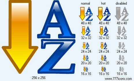 Sorting A-Z Icon Images