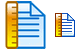 Vertical page ruler icon