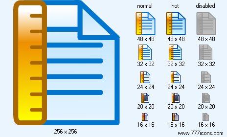 Vertical Page Ruler Icon Images