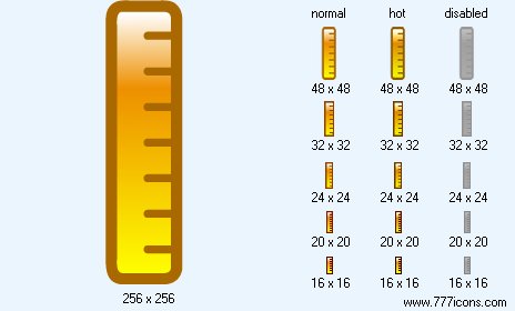 Vertical Ruler Icon Images
