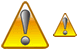 Warning icons