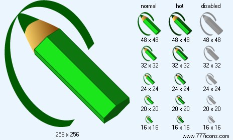 Writing Green Pencil Icon Images