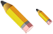 Yellow pencil icons