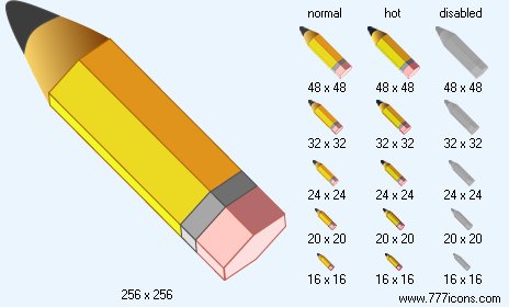 Yellow Pencil Icon Images