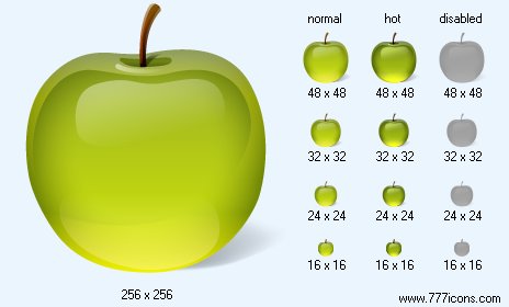 Green Apple Icon Images