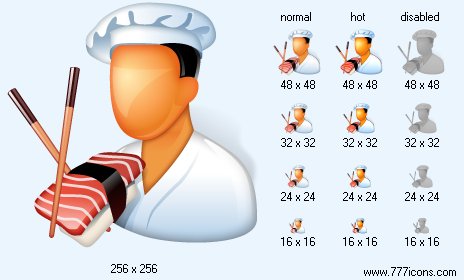 Japanese Cook Icon Images