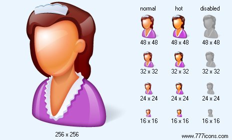Waitress Icon Images