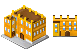 Brick buildings icon