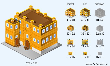 Brick Buildings Icon Images