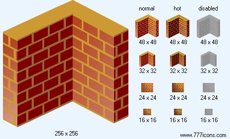Brick Wall Icon Images