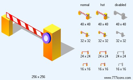 Closed Barrier Icon Images